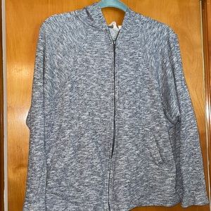 Variegated grey hoodie